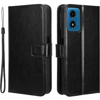 EIDERWOOD Motorola Moto G04 / G24 / G24 Power Blankt Læder Flip Cover m. Pung & Strop - Brun