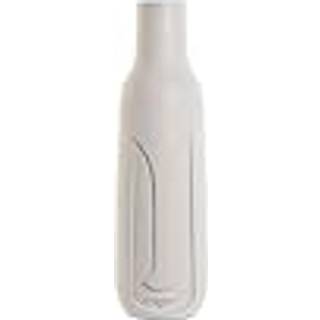 Vase Home ESPRIT Hvid Mangotræ Moderne Ansigt 15 x 15 x 45 cm