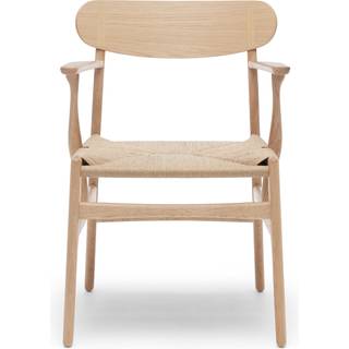 Carl Hansen - CH26, Vitoljad Ek, Naturflätat papperssnöre - Spisebordsstole - Hans J. Wegner - Træ farvet - Træ