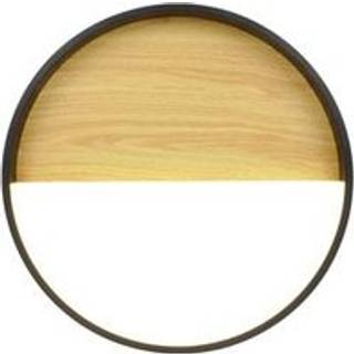 Vista LED-væglampe, lyst træ/sort, Ø 30 cm