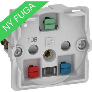 Fuga stikkontakt EDB 2-pol m/jord og LED lampe 1m