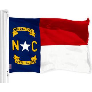 G128 North Carolina State Flag | 3x5 ft | Liteweave Pro Series Trykt 150D Polyester | Indendørs/udendørs livlige farver messing grommets tykkere
