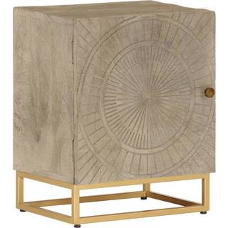 Konsolbord Massivt Mangotræ Og Jern - Med 1 dør / 40 x 30 x 50 cm