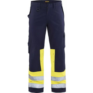 Blåkläder 1478 Multinorm Buks / Multinorm Arbejdsbuks - C152 - Marineblå/High Vis Gul
