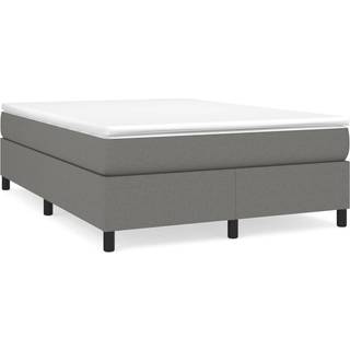 Sengeramme Uden Madras Stof Mørkegrå - 35 cm / 140 x 200 cm