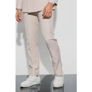 Mens Stone Tailored Straight Fit Trousers