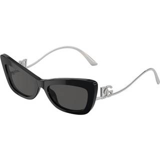 Dolce & Gabbana Kvinde DG4467B 501/87 Solbriller Acetat Sort Grå Cat Eye Normal