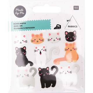 Bügelmotive Katze 10 Stück - Mehrfarbig