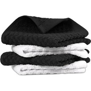 Infinitee XClusives Premium Dish Cloth 100% Cotton 12 x 12 inches | Pack of 4 | - Ultra bløde viskestykker - Meget absorberende køkkenklude - Ter