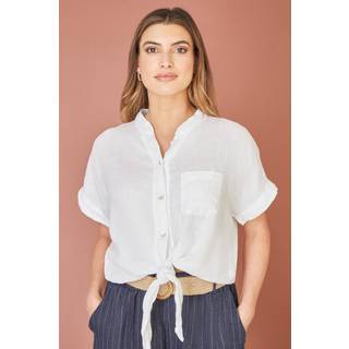 Yumi Yumi White Italian 100% Linen Shirt