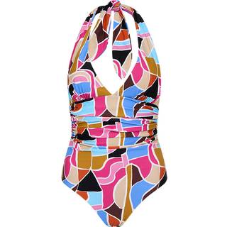 Rebecca Vallance Le Reve printed halterneck swimsuit - multicoloured - XS