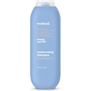 Metode Moisturizing Shampoo Giver simpelthen n?ring med sheasm?r Kokos og rism?lk Duftnoter Paraben og sulfatfri 14 oz (pakke med 1)
