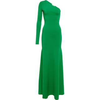 Victoria Beckham Knitted one-shoulder maxi dress - green - L