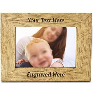 Personaliseret fotoramme laser indgraveret tr?ramme 7 """" x 5 """" tr?billede fotoramme brugerdefineret enhver tekst gave til bedstefar bedstemor ta