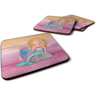 """" Caroline's Treasures Blonde Mermaid Watercolor Decorative Coasters 3.5 Multicolor """"