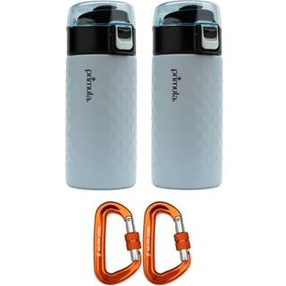 Primula Hamilton 12-ounce dobbeltv?g rustfrit st?l tumbler (2-pakke) bundt med 12kn tunge karabinere (2-pak) (4 varer)