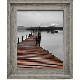 Eosglac Rustik 11x14 billedramme Tr?fotorammer med plexiglas front til v?gmontering Display Gr?brun