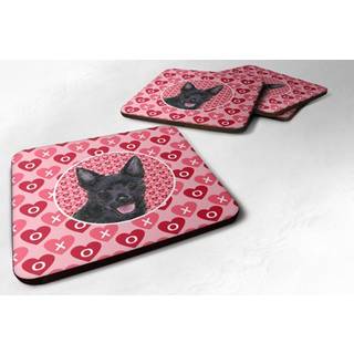 """" Caroline's Treasures SS4498FC Australian Kelpie Foam Coasters (S?t p? 4) 3.5 """" ""H X 3.5"" """" W Multicolor """"