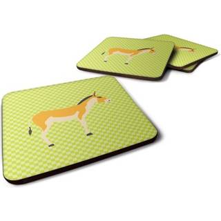 """" Caroline's Turkmenian Kulan Donkey Green Decorative Coasters 3.5 multicolor ""