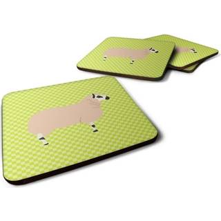 """" Caroline's Treasures Kerry Hill Sheep Green Decorative Coasters 3.5 Multicolor """"