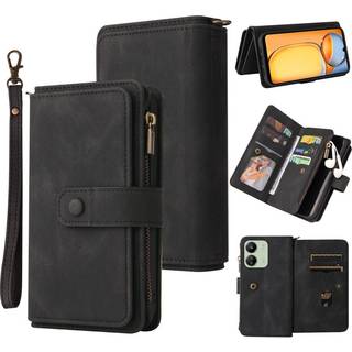 SKALO Xiaomi Redmi 13C 4G Big Wallet 17-RUM Pungetui - Sort