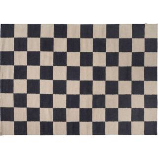 Classic Collection Tæppe Square Sort/Natur 200x300 cm