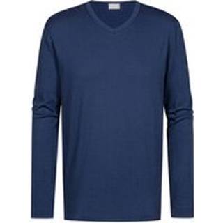 Mey Herren Longsleeve blau unifarben