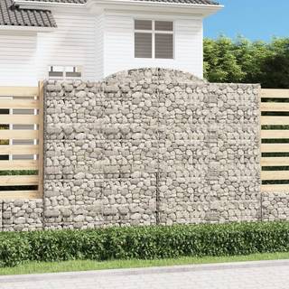 buede gabionkurve 9 stk. 300x50x220/240 cm galvaniseret jern