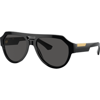 Dolce & Gabbana DG4466F Asian Fit 501/87 56 Solbriller Mænd Black - Black - 56mm