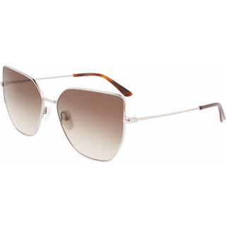 Calvin Klein Kvinde CK21129S 014 Solbriller Metal Rifle tønde Brun Sommerfugl Skygge