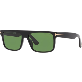 TOM FORD Mand FT0999 PHILIPPE-02 01N Solbriller Acetat Sort Grøn Firkantet Normal