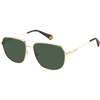 Polaroid Unisex PLD 6195/S/X J5G/UC Solbriller Metal Guld Grøn Firkantet Polariseret