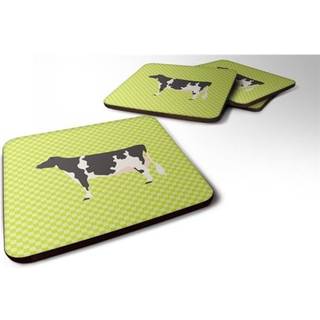 """" Caroline's Treasures Holstein Cow Green Decorative Coasters 3.5 Multicolor """"