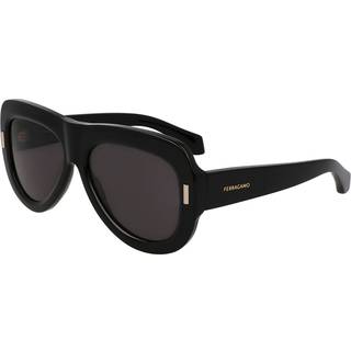 Ferragamo Kvinde SF2029SE 001 Solbriller Acetat Sort Pilot Normal Normal