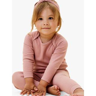 Mori MORI Ribbet Stræk Langærmet Sparkedragt Med Kuvertudskæring