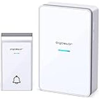 Trådløs Digital Dørklokke, IP44 - Hvid & Sølvfarvet