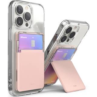 Ringke Stand Slot Card Holder Clear/Peach Pink