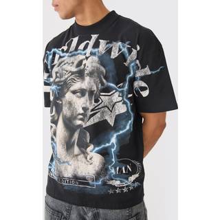 Mens Black Oversized Renaissance Over Seams T-shirt