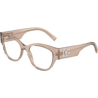 Dolce & Gabbana DG3377 3432 53 Briller Kvinder Brun - Transparent Camel Brown - 53mm