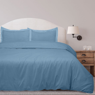 Royale Linens Lake Blue Duvet Cover King Størrelse - 3 stykker sengetøj dyneomslag - Lynlåsafslutning - 1 King Duvet Cover 104x90 tommer og 2 pud