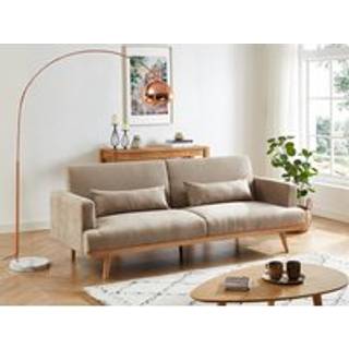 3-personers sovesofa med klik-klak mekanisme i beige stof ESME