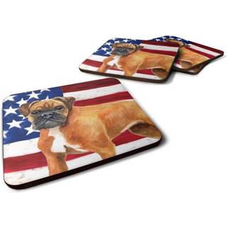 """" Caroline's Treasures German Boxer Patriotic Decorative Coasters multicolor """"
