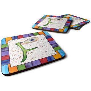 """" Caroline's Treasures 8429-FFC Beach and Seafood Foam Coasters (Sæt på 4) 3,5 """" ""H X 3,5"" """" W Multicolor """"