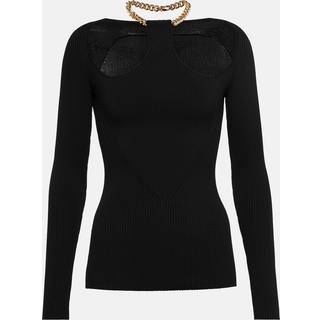 Proenza Schouler Chain-trimmed cutout top - black - M