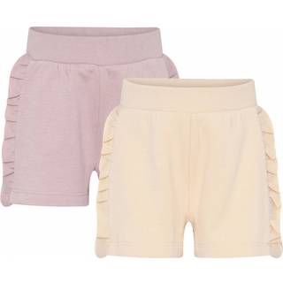 Minymo Basic 2-pak Sweatshorts Violet Ice 80 cm  Lilla  80 cm  kvinde