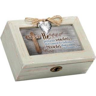 Cottage Garden udf?rer vidundere kan ikke blive fadet naturlig taupe smykkemusikboks spiller ven i Jesus