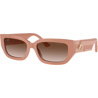 Jimmy Choo Kvinde JC5017 503213 Solbriller Acetat Rosa Brun Pillow Normal Skygge