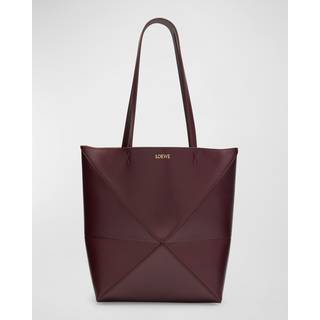 Loewe Puzzle Fold Medium leather tote bag - red - One Size