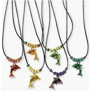 Fun Express - Akryl delfin halskæde m/juvel øje - smykker - halskæder - halskæder - nyhed - 12 stykker