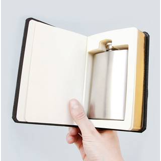 "Bibel" mit Flachmann
